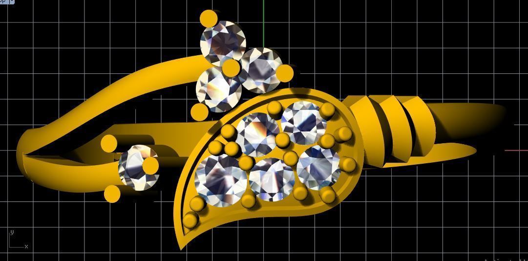 Cluster Ring 3dm file 3D print model_3