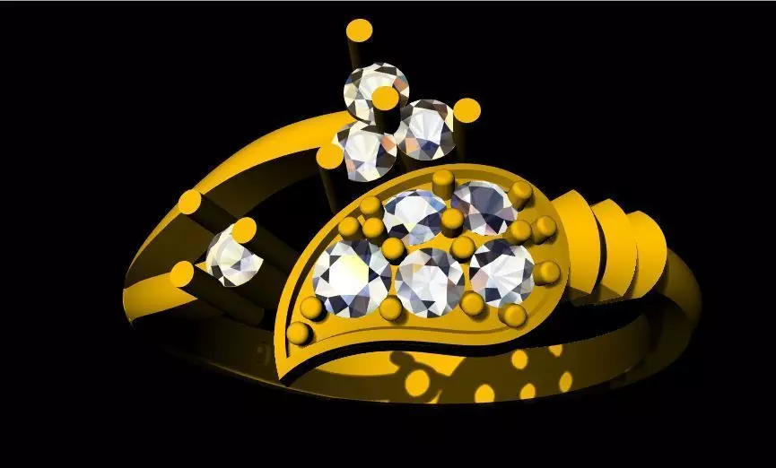 Cluster Ring 3dm file 3D print model_0