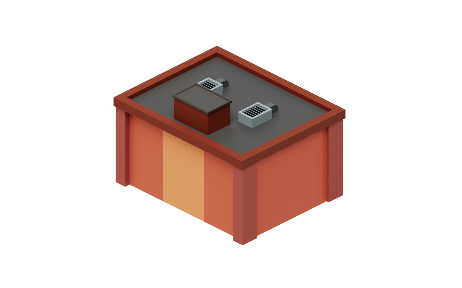 City Buildings Collection Part 1 Low-poly 3D model_11