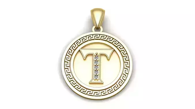 Alphbet T Pendant 3d Printable Model