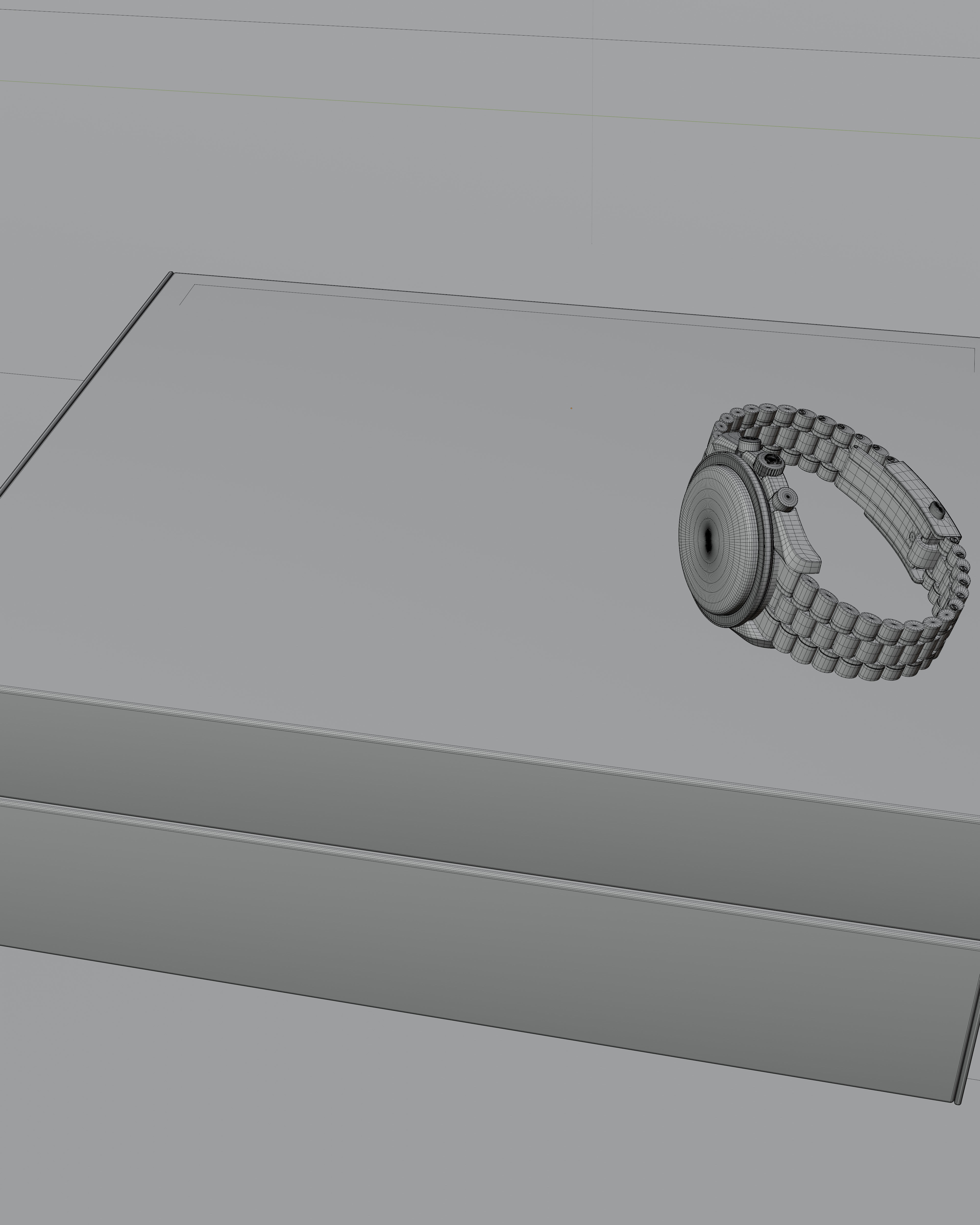 Omega Speedmaster watch with Box 3D model_8