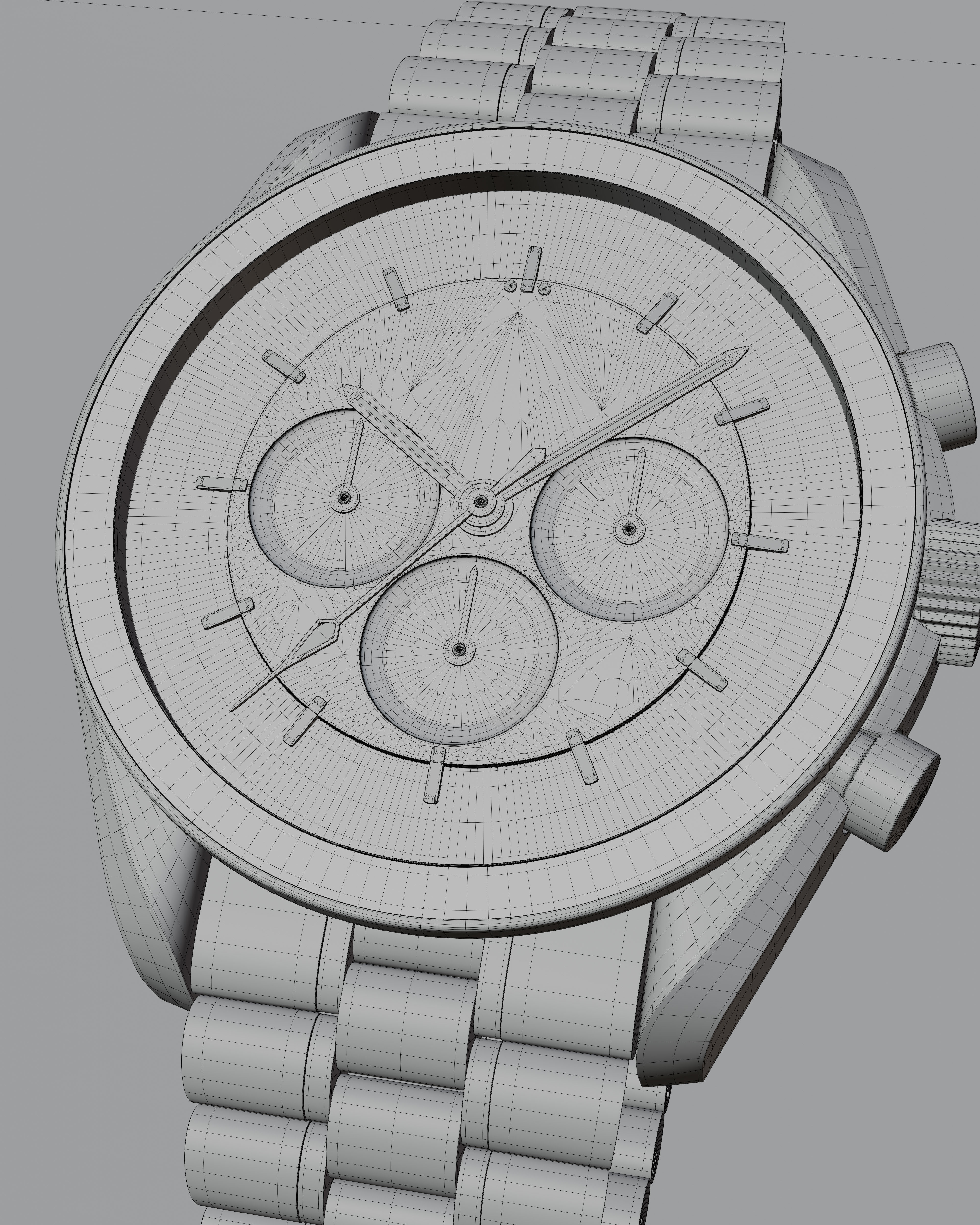 Omega Speedmaster watch with Box 3D model_4