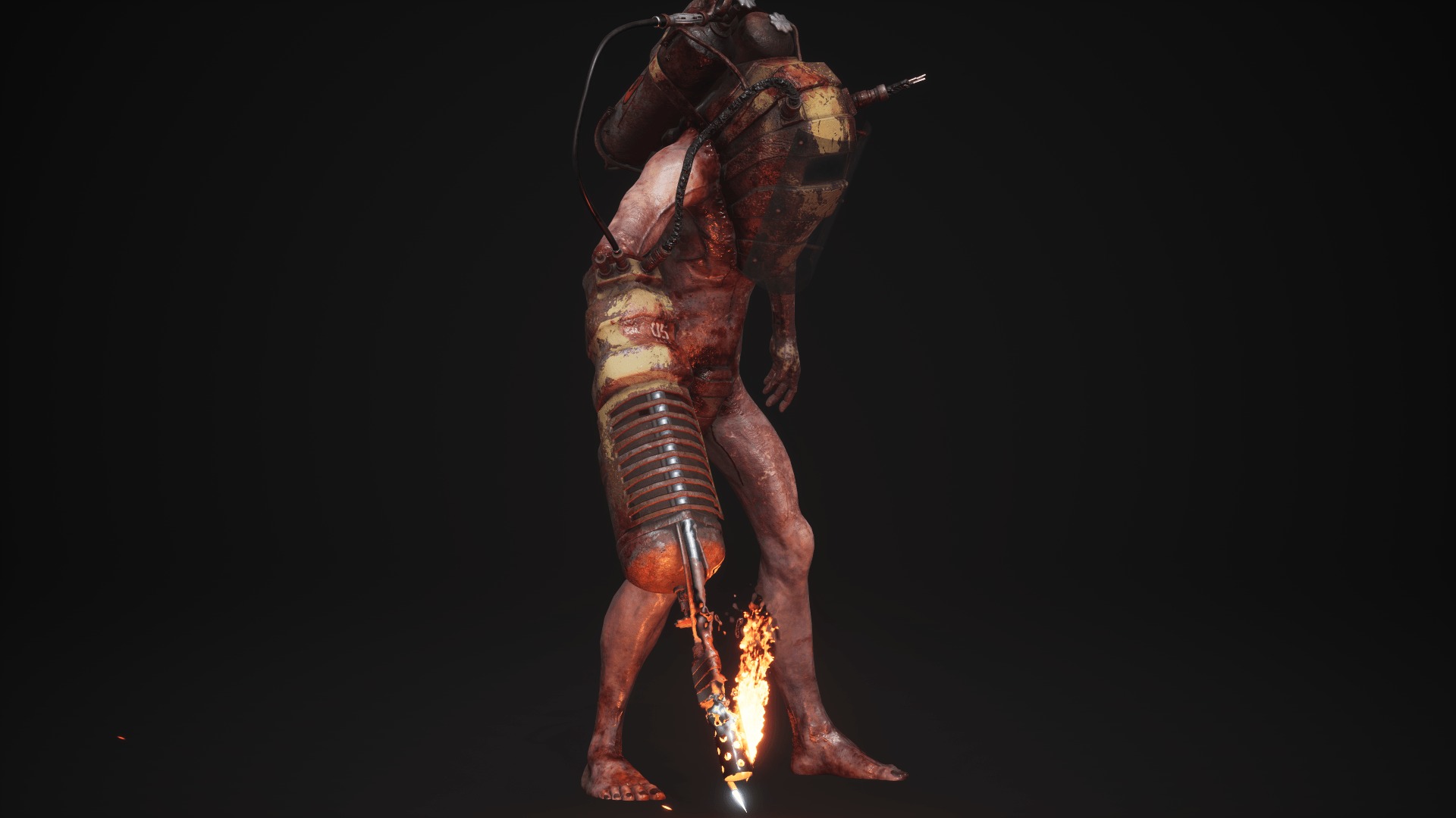 Sci-fi Cyber Victim 5 Low-poly 3D model_13