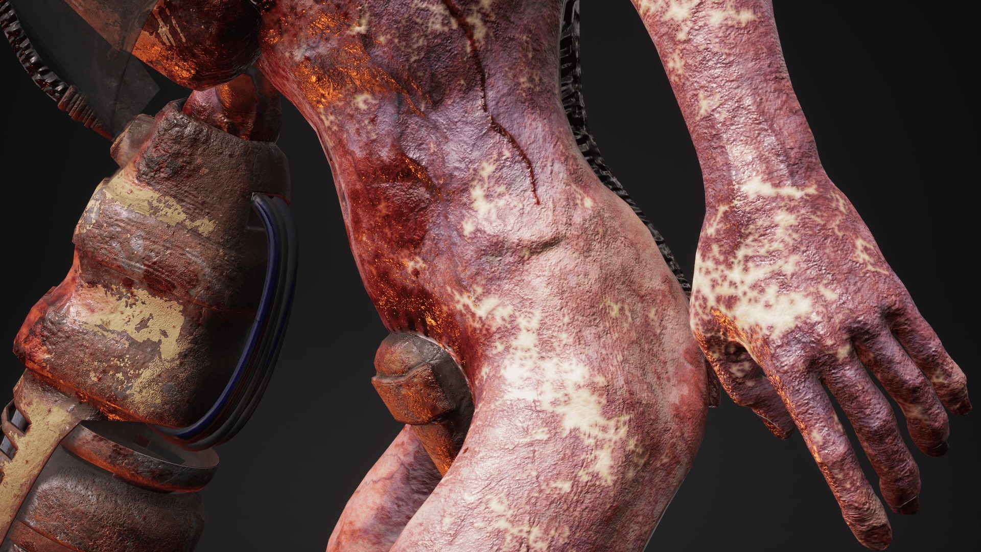 Sci-fi Cyber Victim 5 Low-poly 3D model_36