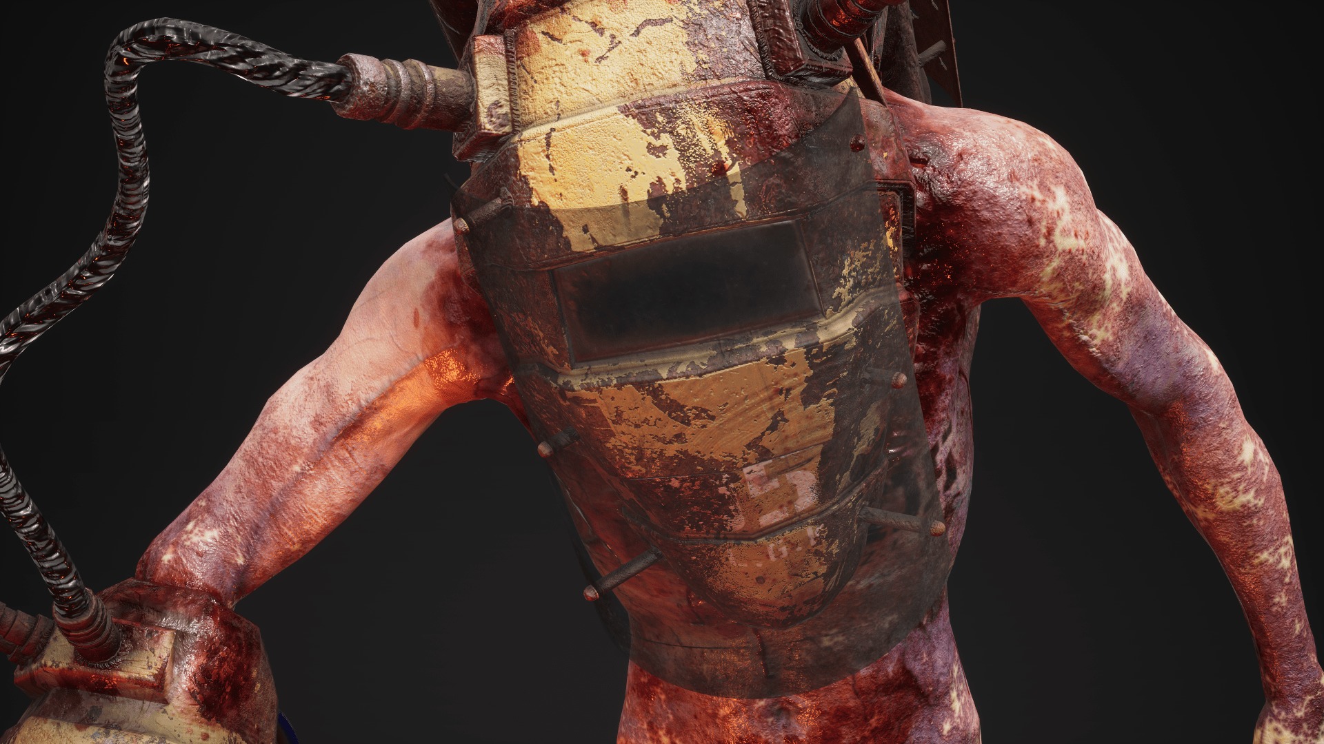 Sci-fi Cyber Victim 5 Low-poly 3D model_9