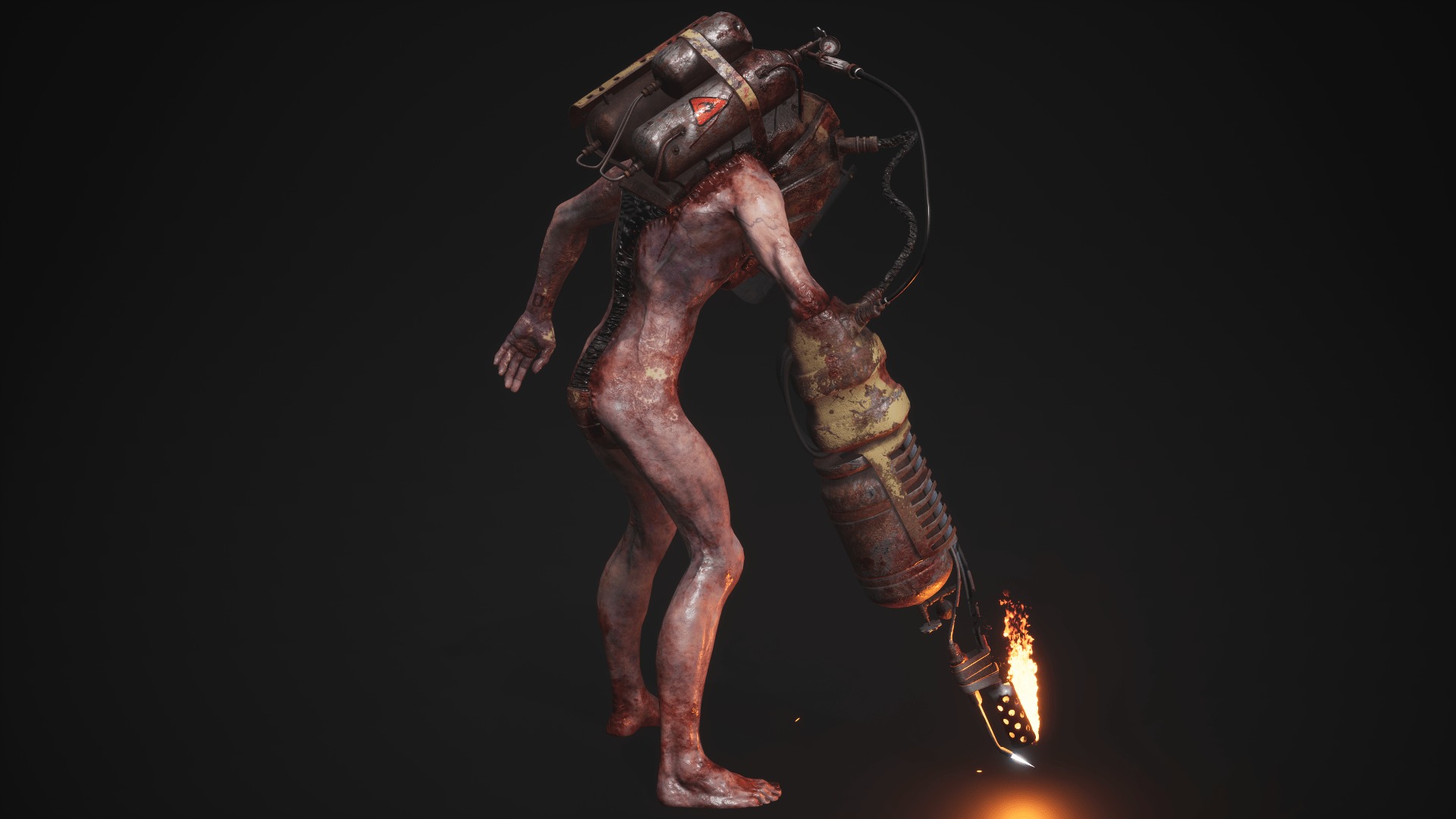 Sci-fi Cyber Victim 5 Low-poly 3D model_15