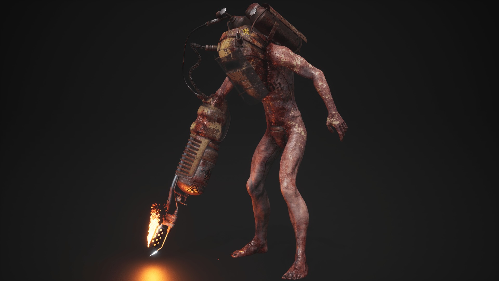 Sci-fi Cyber Victim 5 Low-poly 3D model_3