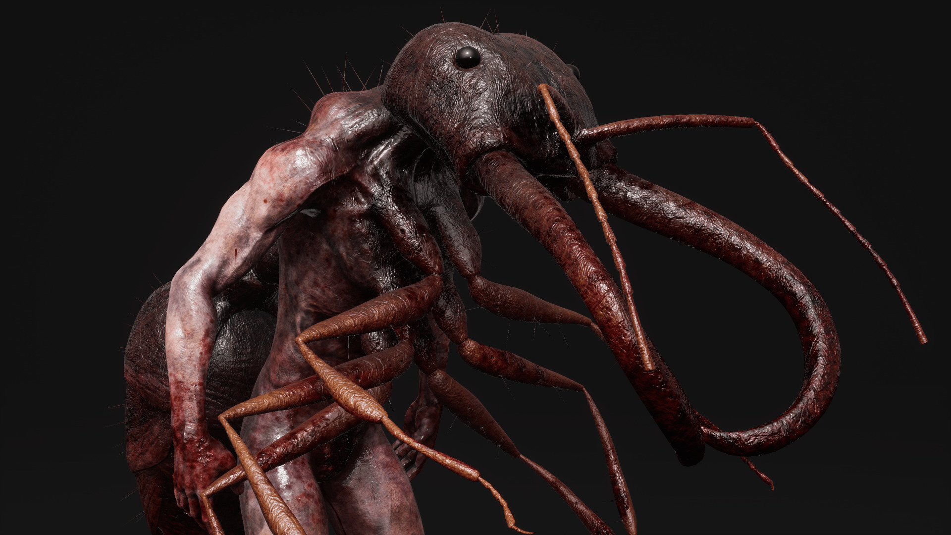 Sci-fi Cyber Victim 5 Low-poly 3D model_41