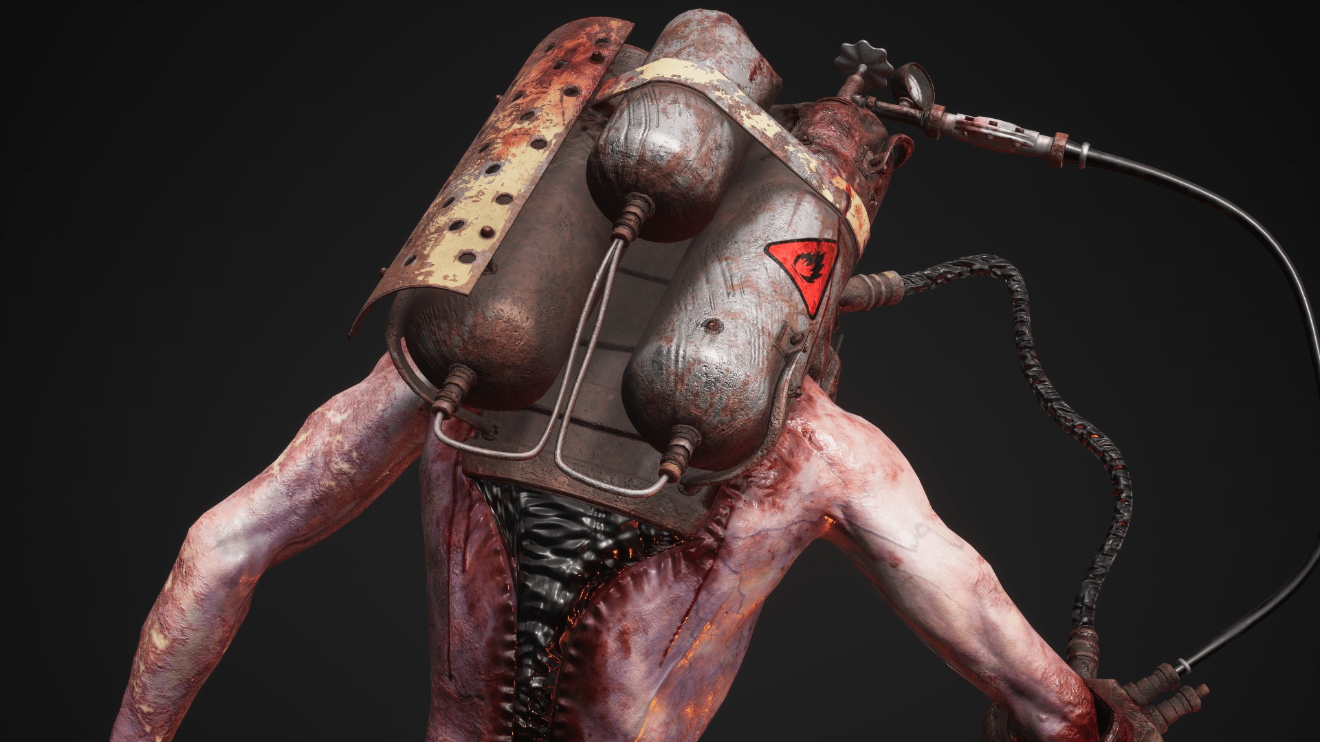 Sci-fi Cyber Victim 5 Low-poly 3D model_38