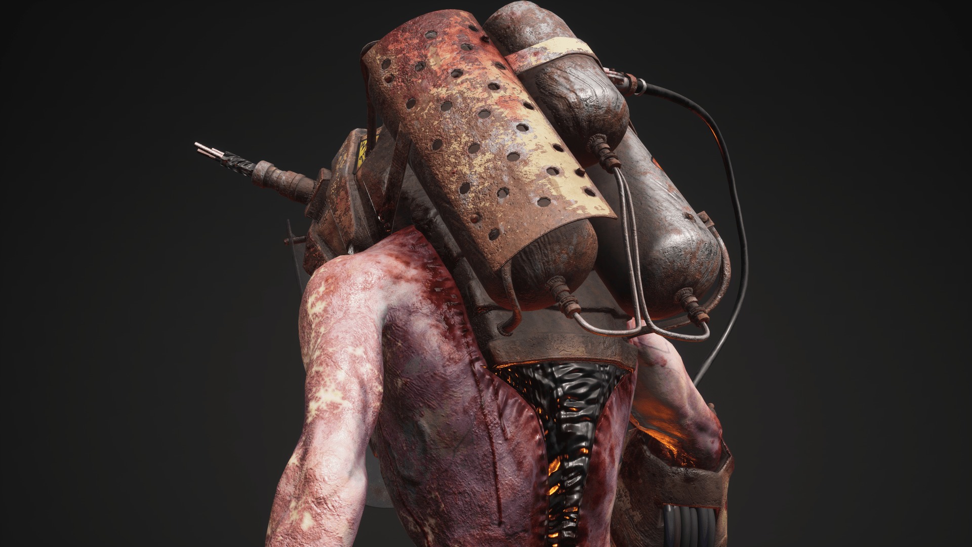 Sci-fi Cyber Victim 5 Low-poly 3D model_40