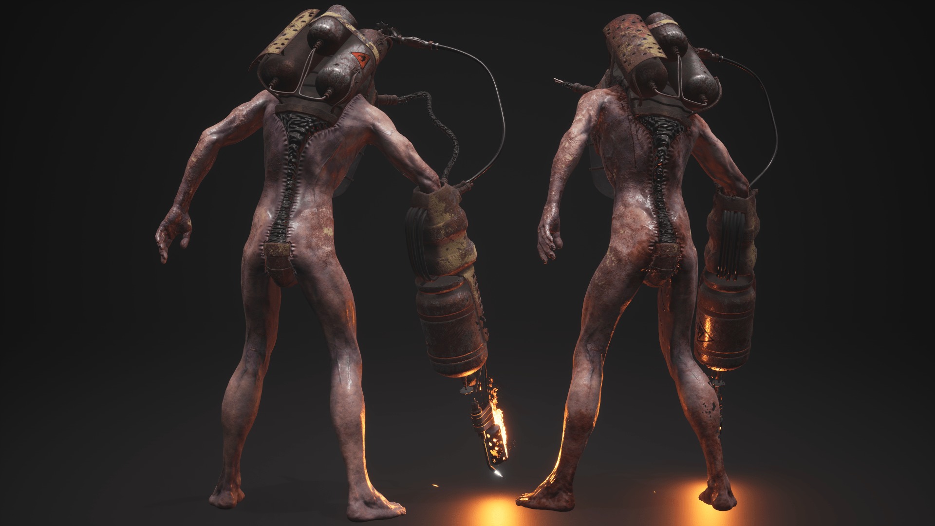 Sci-fi Cyber Victim 5 Low-poly 3D model_49