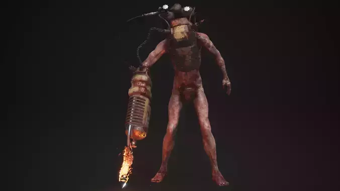 Sci-fi Cyber Victim 5 Low-poly 3D model