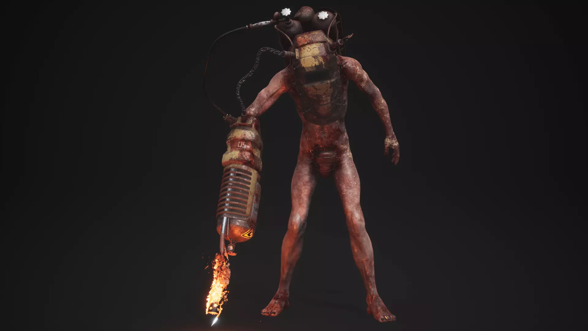 Sci-fi Cyber Victim 5 Low-poly 3D model_0