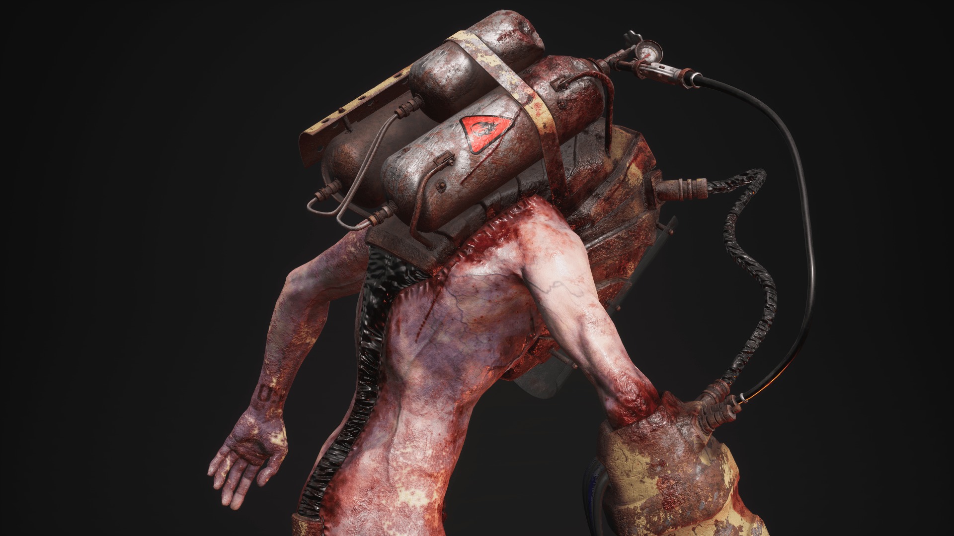 Sci-fi Cyber Victim 5 Low-poly 3D model_17