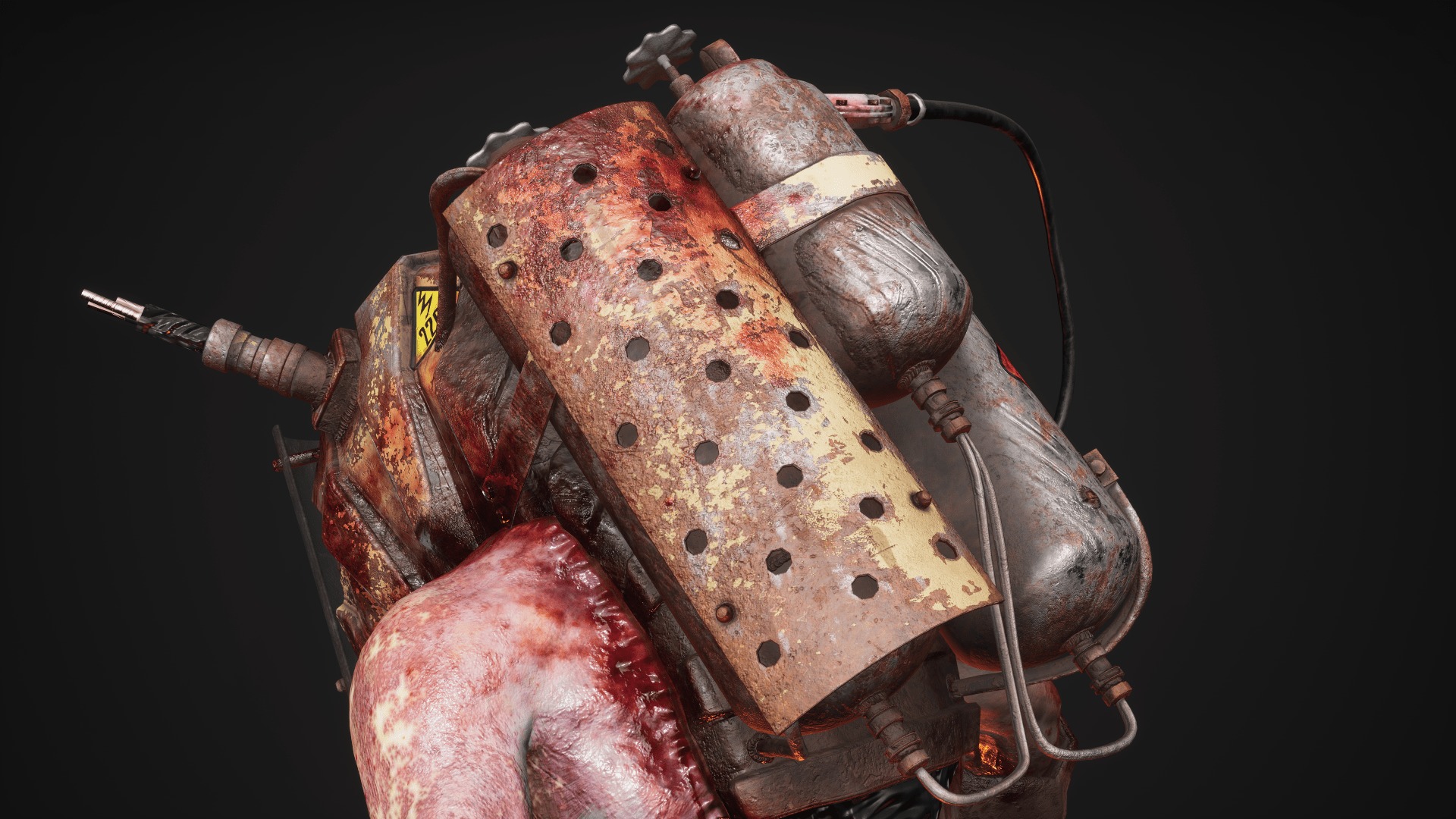 Sci-fi Cyber Victim 5 Low-poly 3D model_22