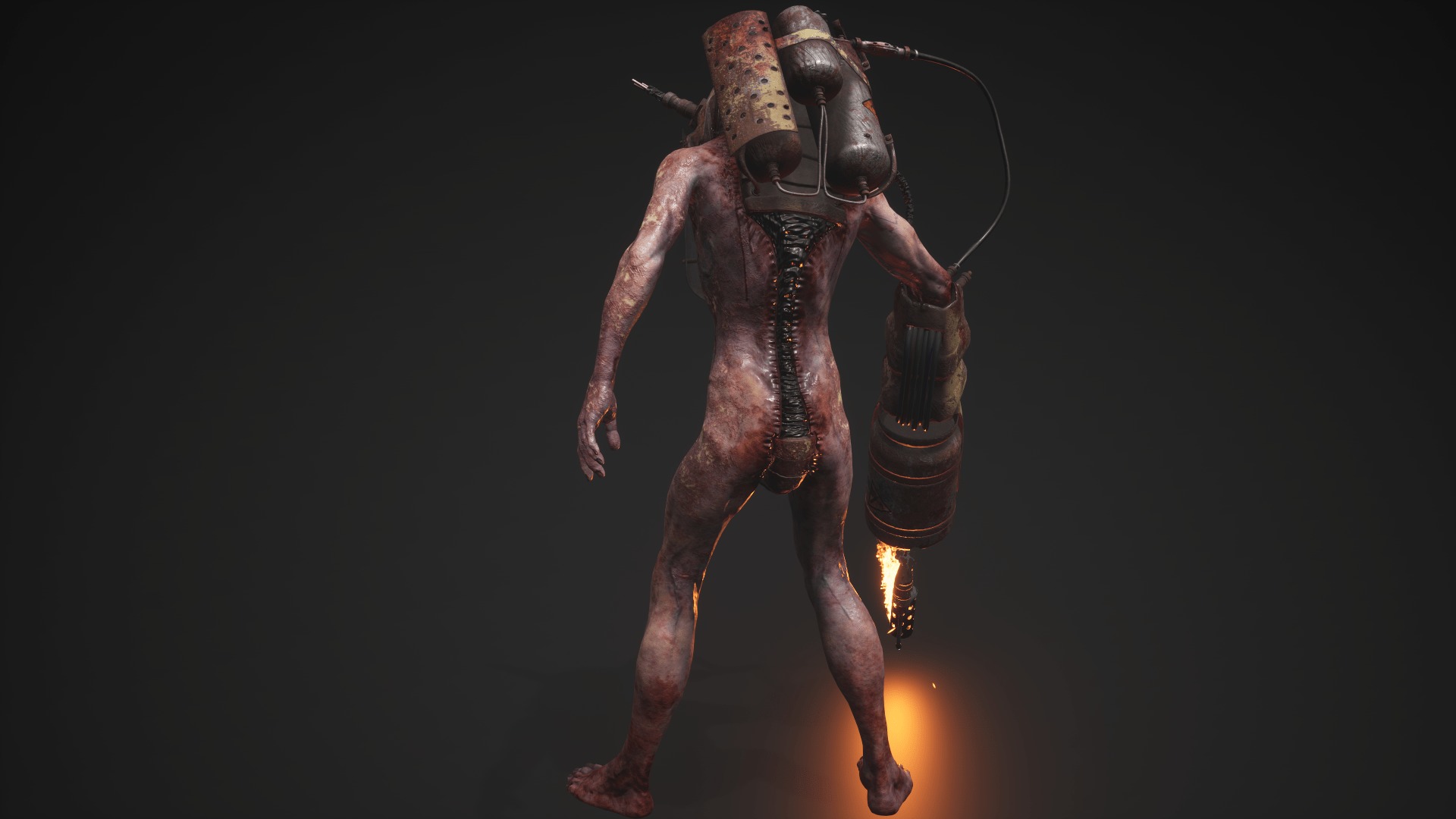 Sci-fi Cyber Victim 5 Low-poly 3D model_28