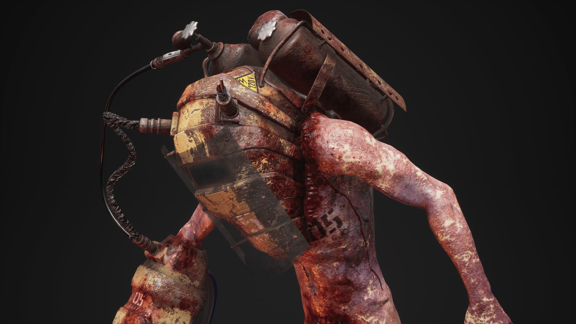 Sci-fi Cyber Victim 5 Low-poly 3D model_5