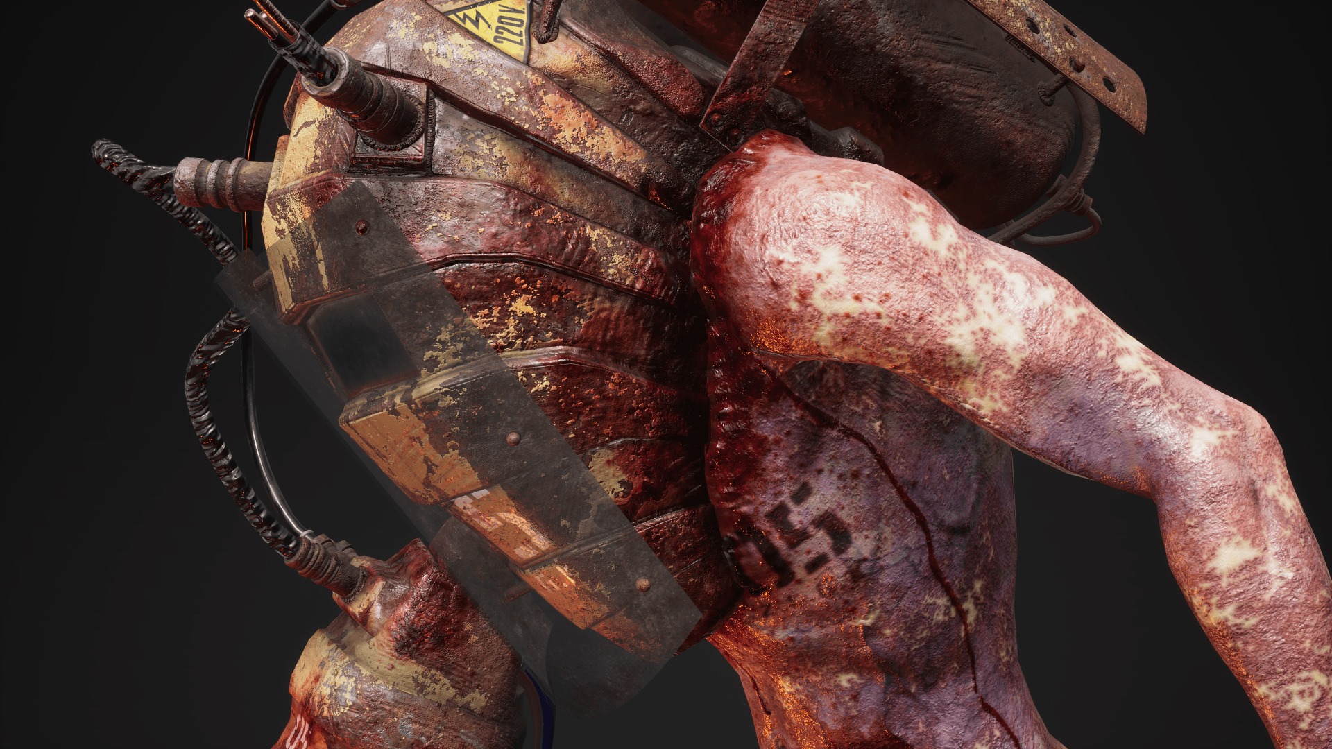 Sci-fi Cyber Victim 5 Low-poly 3D model_7