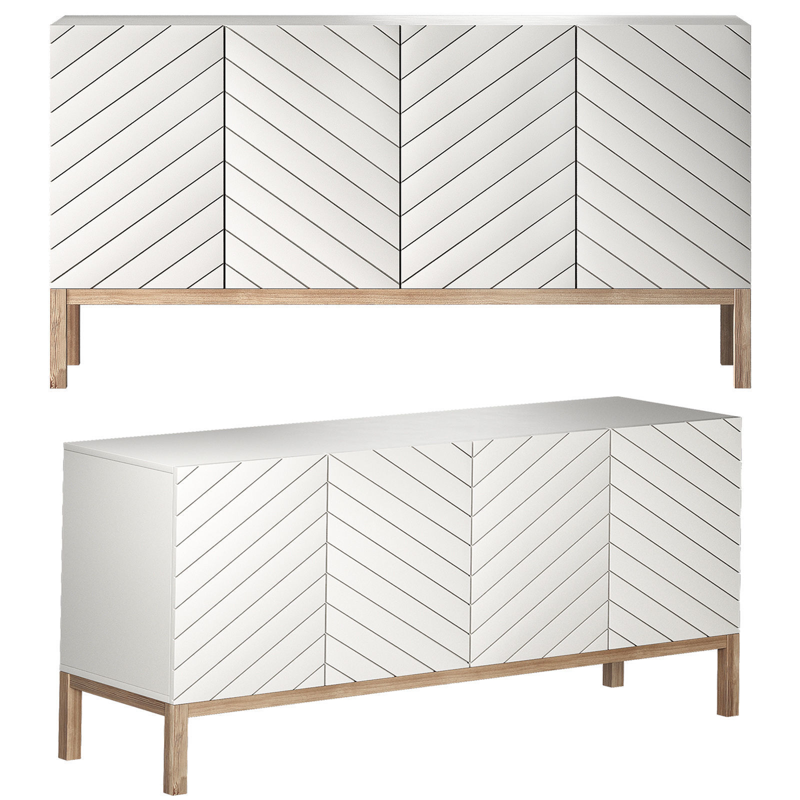 Plato sideboard chest of drawers by La redoute 3D model_4