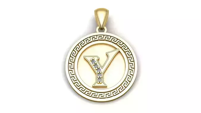 Alphabet Y Pendant 3d Printable Model
