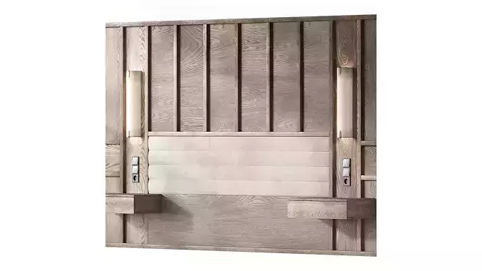 Bedroom Wall headboard kit Nightstand and lamps