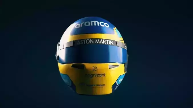  helmet Fernando Alonso 2024 Low-poly 3D model