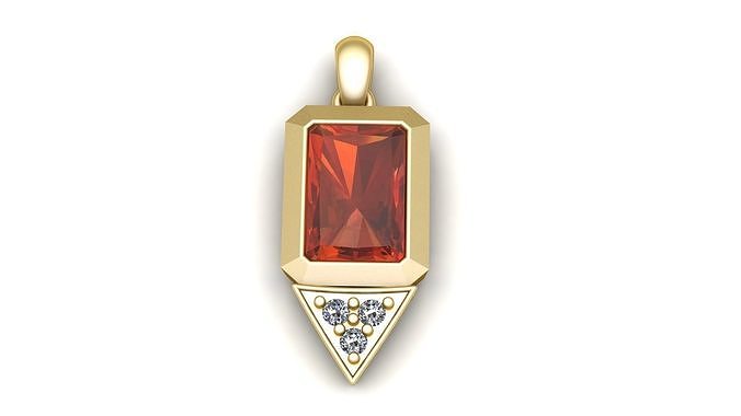 Women Fashion Diamond Pendant 3d Printable Model 3D print model