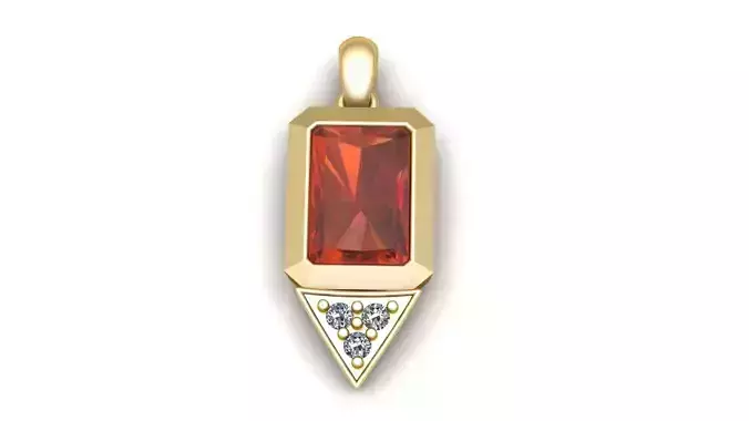 Women Fashion Diamond Pendant 3d Printable Model 3D print model
