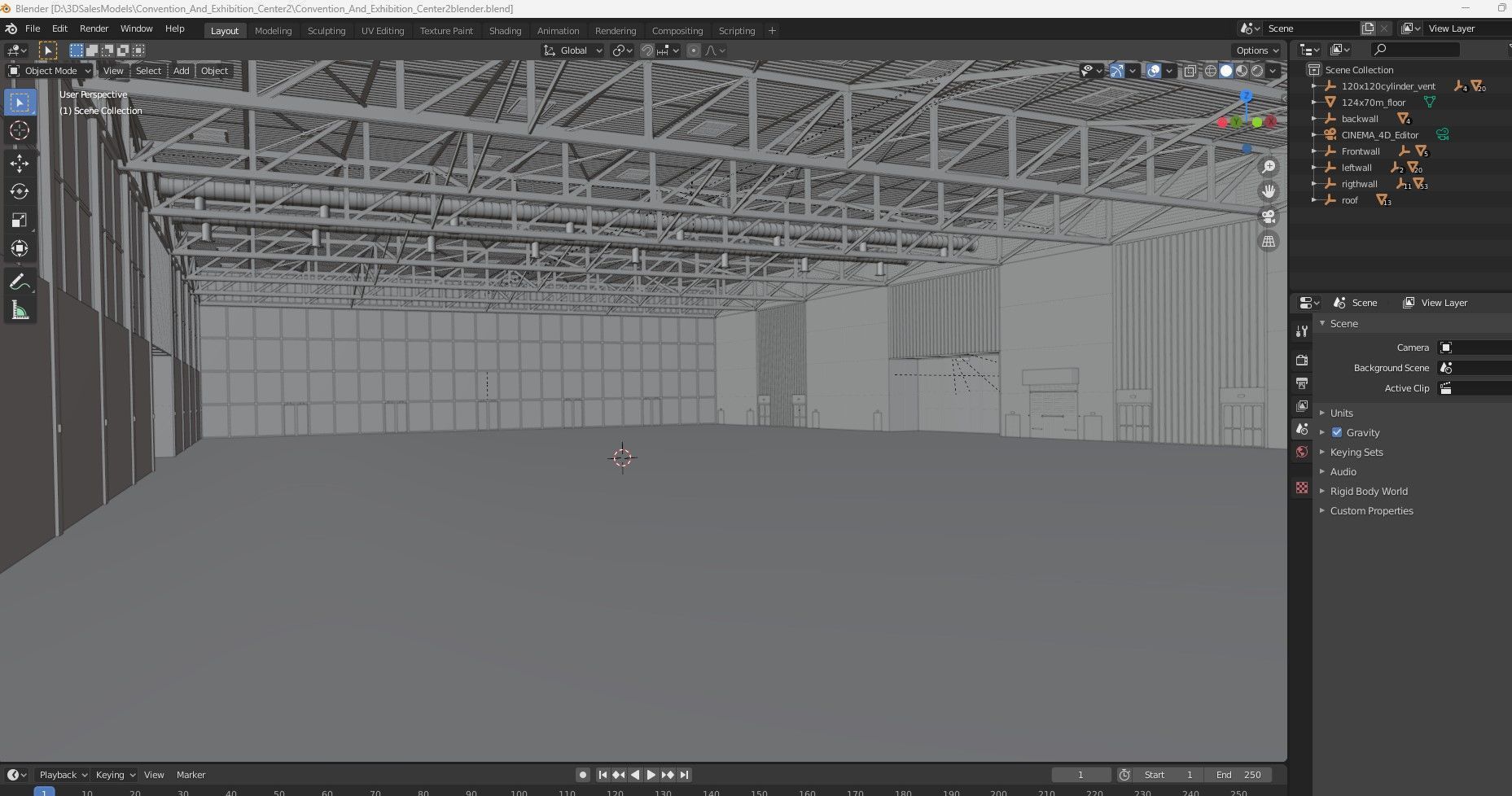 Convention and Exhibition Center 2 3D model_24