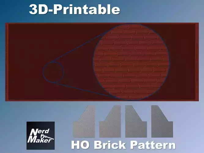 Nerd Maker HO Brick Pattern 3D print model