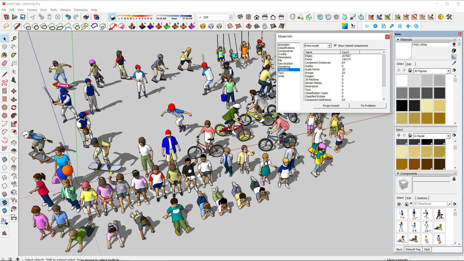 Low Poly Kids Low-poly 3D model_2