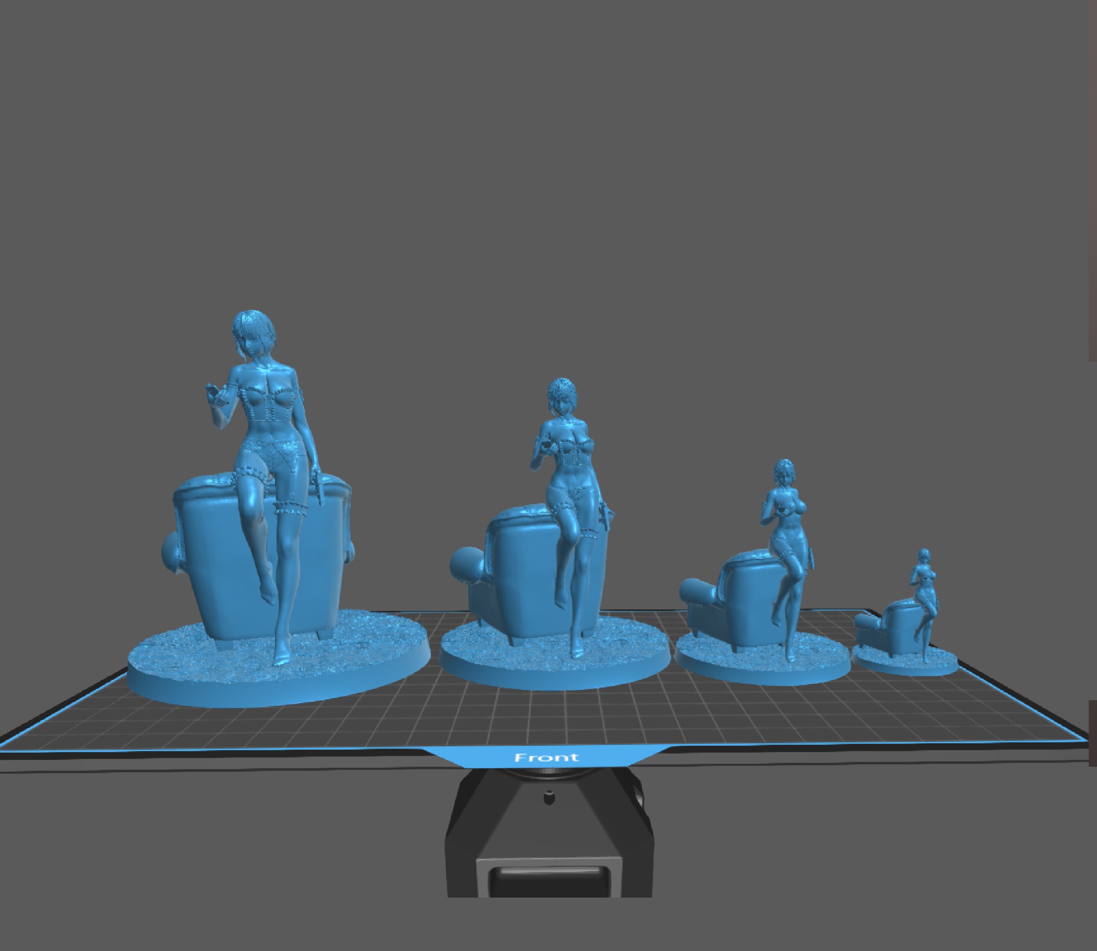 Waitress Figurine 3D Print Model STL 3D print model 3D print model_6