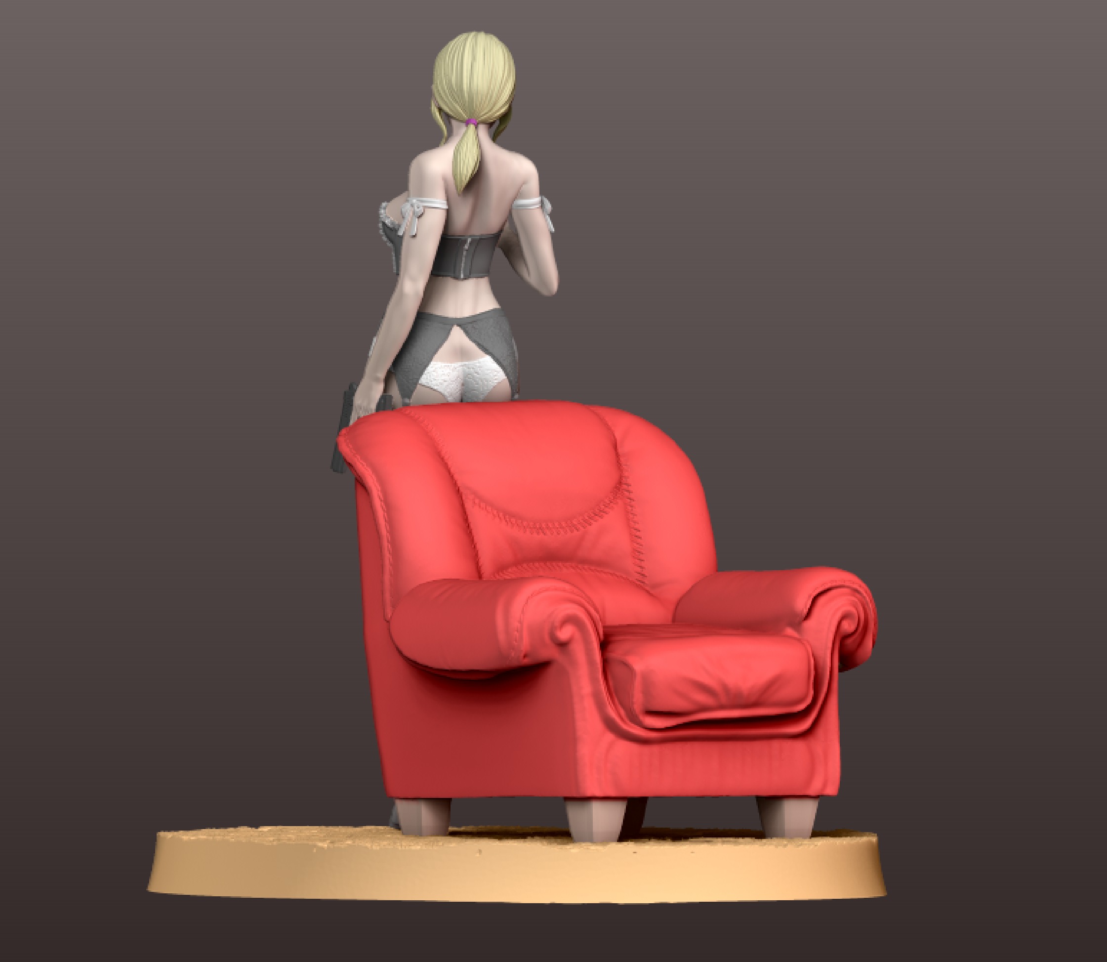 Waitress Figurine 3D Print Model STL 3D print model 3D print model_2