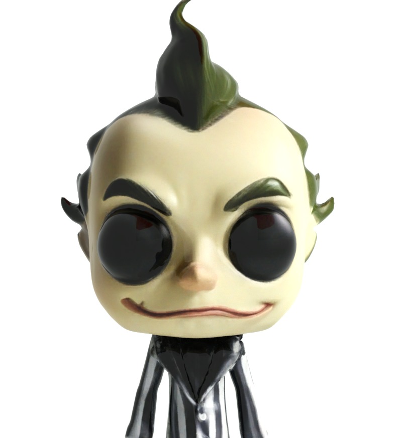 chibi style version of Beetlejuice Low-poly 3D model_8