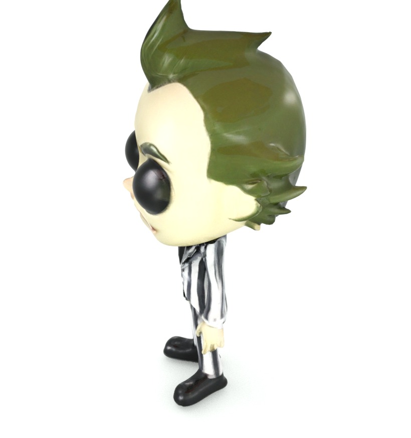 chibi style version of Beetlejuice Low-poly 3D model_7