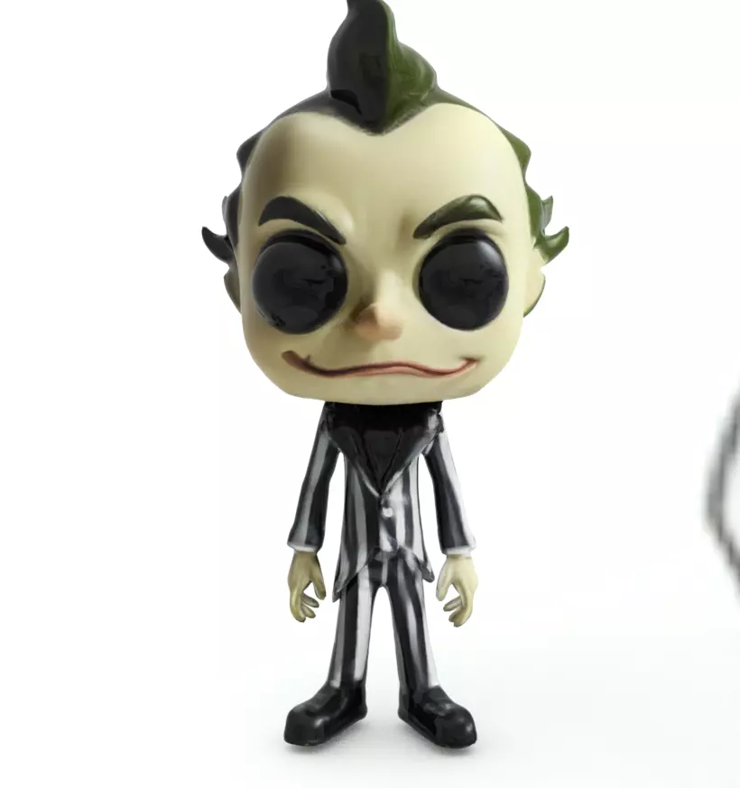 chibi style version of Beetlejuice Low-poly 3D model_0