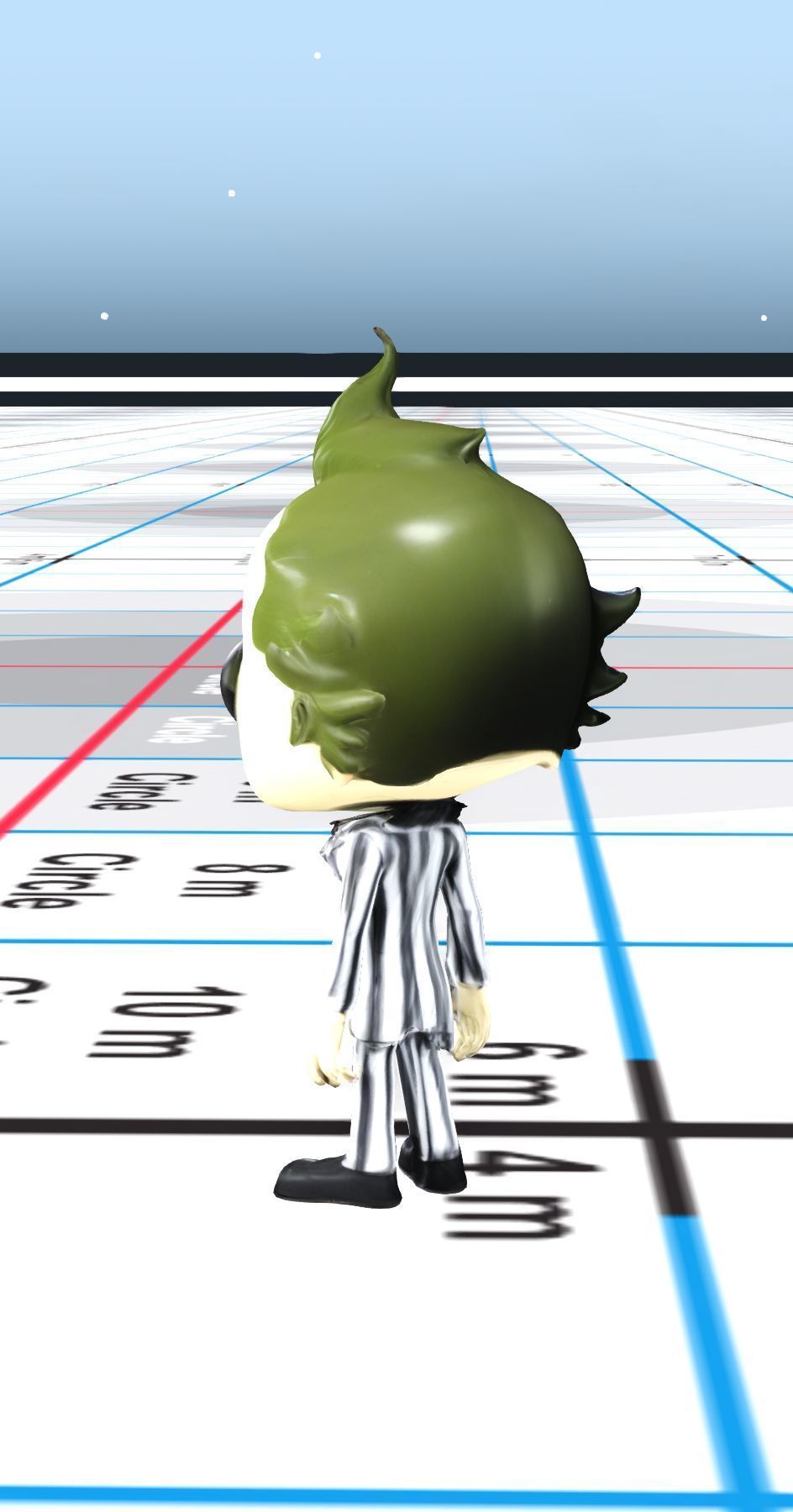chibi style version of Beetlejuice Low-poly 3D model_3