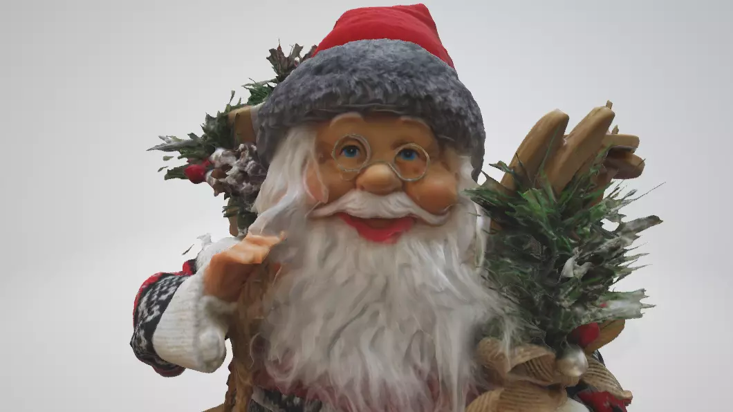 Realistic Santa Claus Decoration 3D Scanned Model 3D model_0