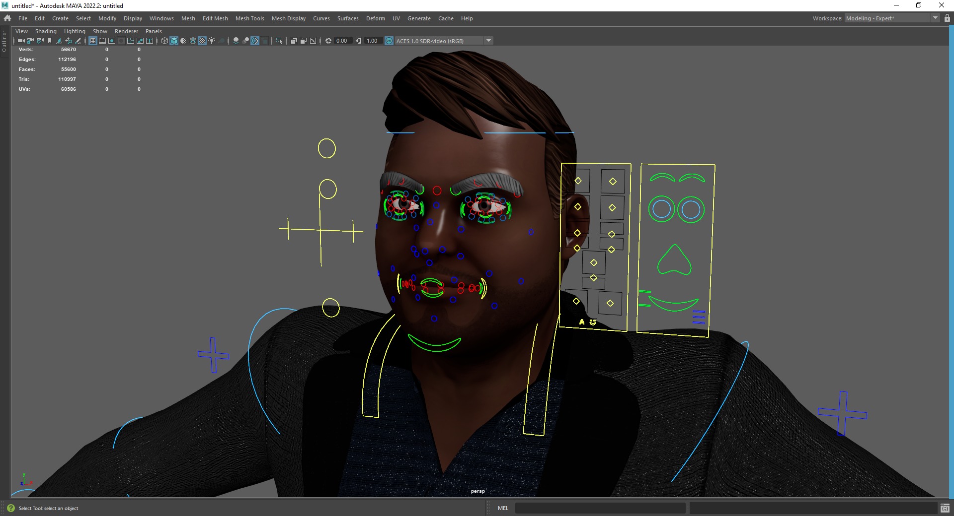 Elegant Black Man standing cartoon  high-quality character Low-poly 3D model_23