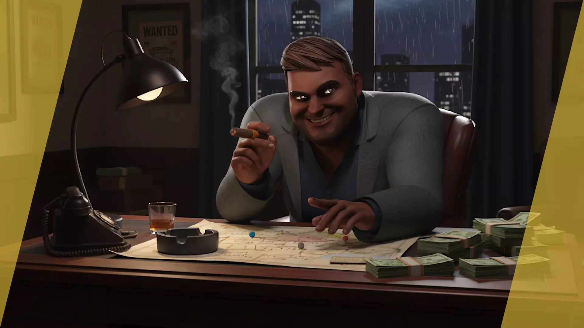 Elegant Black Man standing cartoon  high-quality character Low-poly 3D model_4