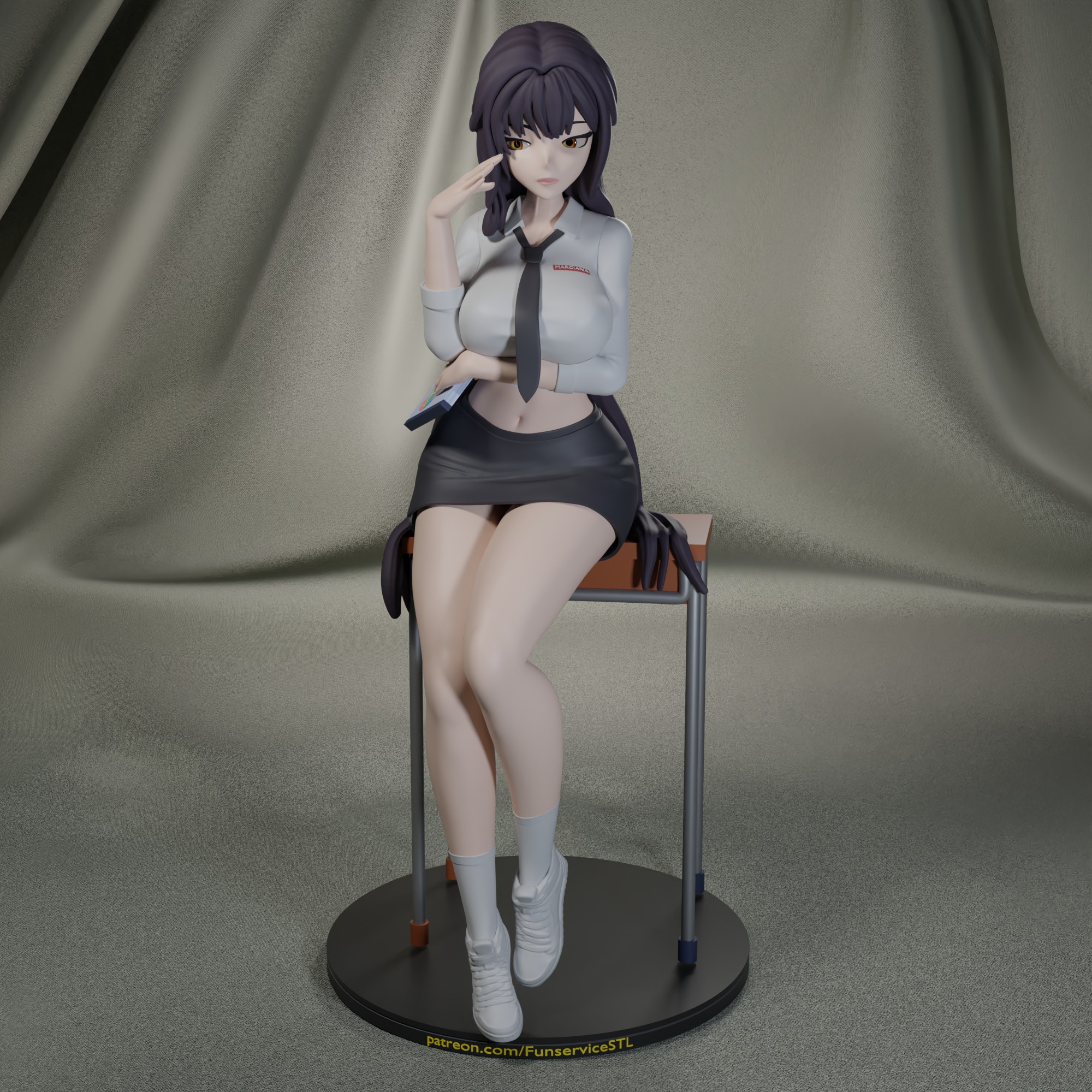 School days Marciana from Goddess of victory NIKKE 3D model 3D