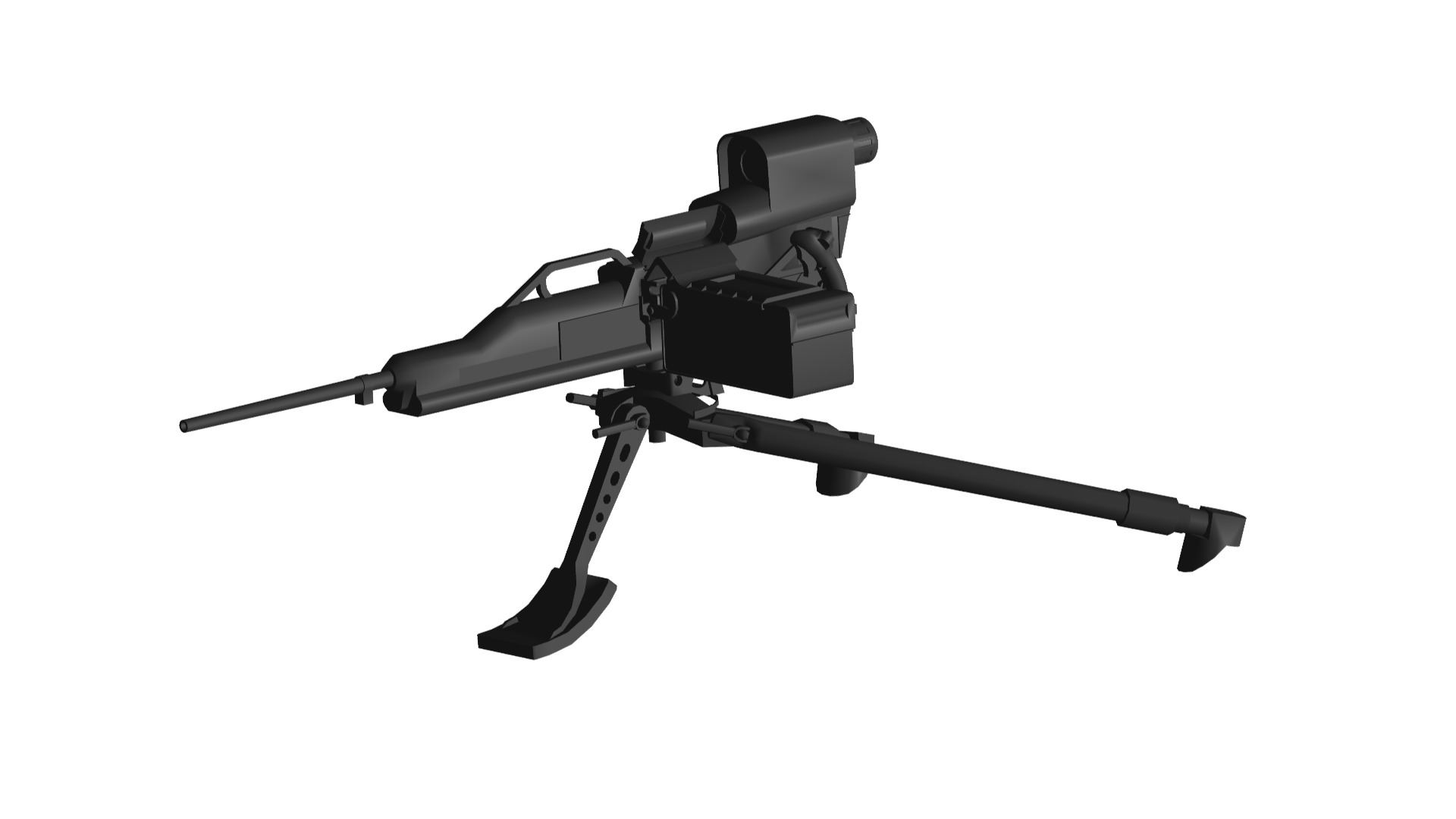 heavy machine gun 3D model_1