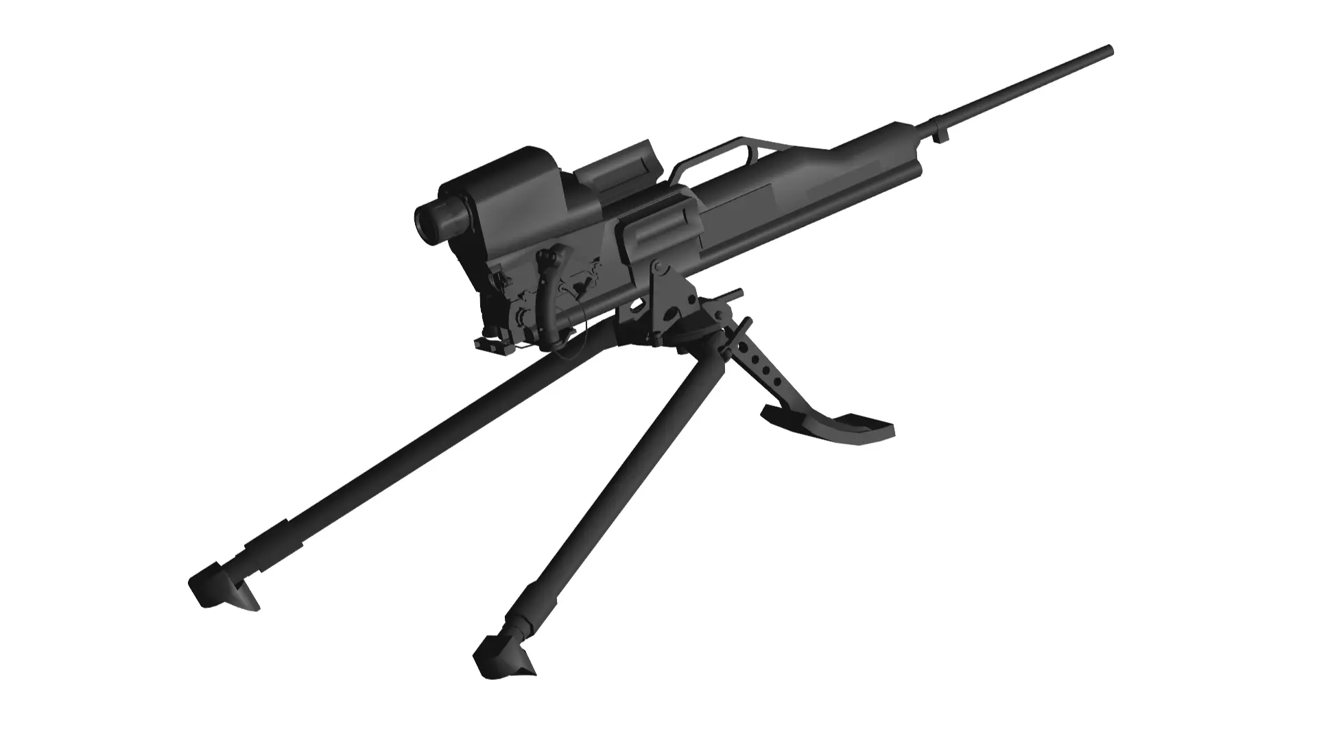 heavy machine gun 3D model_0