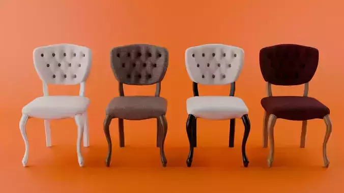 Alfa Quilted Chair 3d model