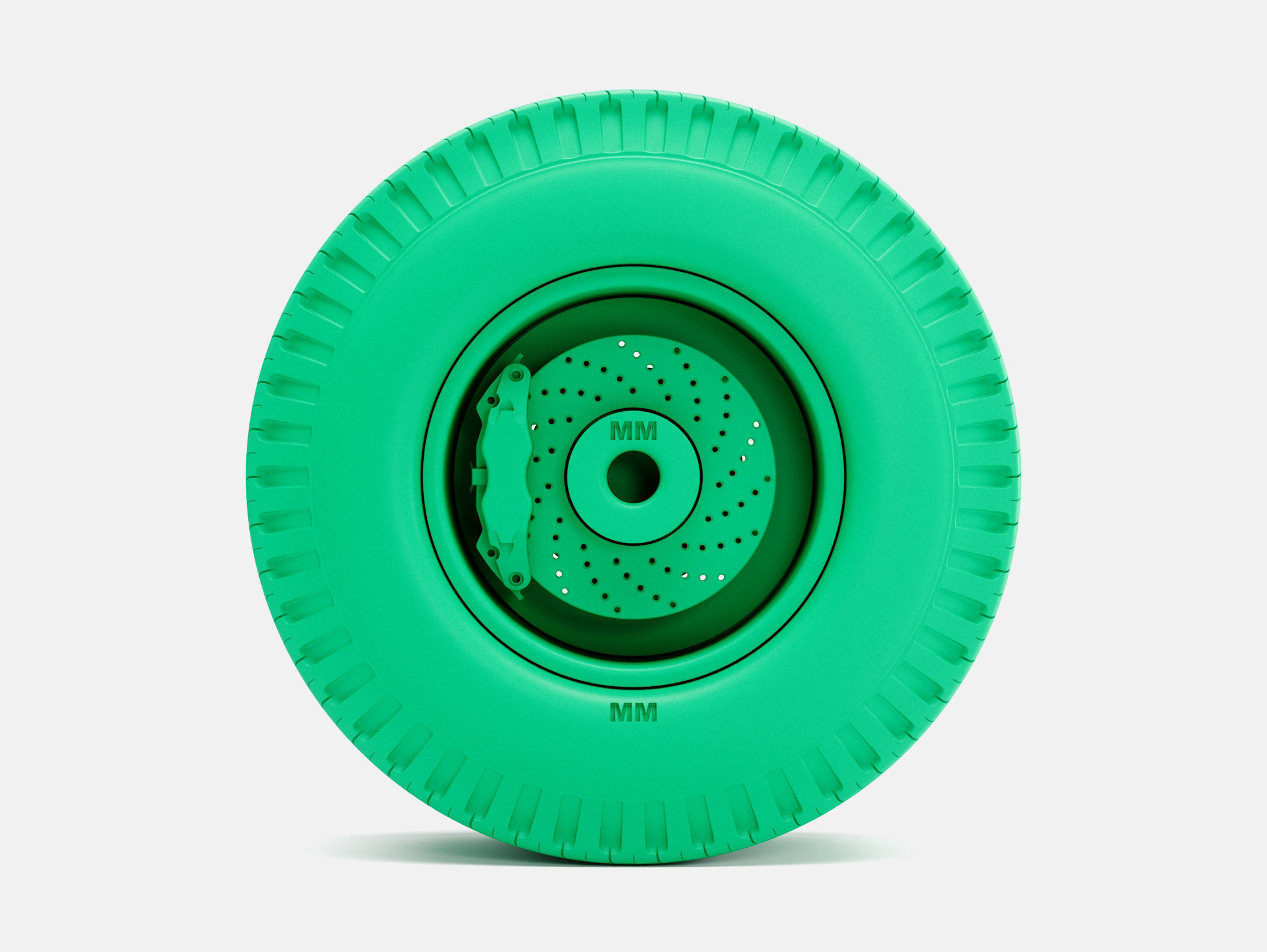 15x10 Kidney Bean Wheel Firestone Dragster Cheater Slick 3D print model_2