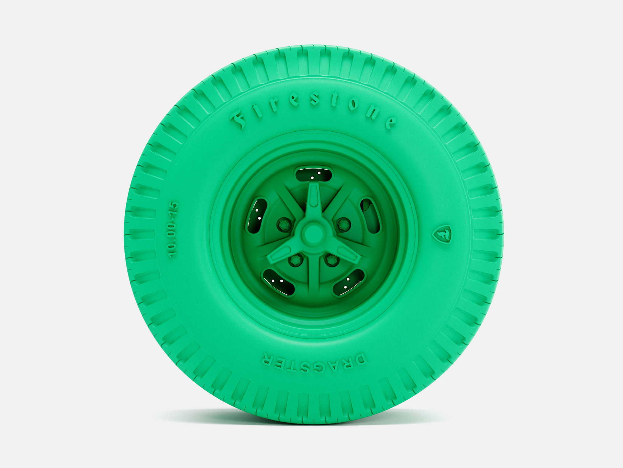 15x10 Kidney Bean Wheel Firestone Dragster Cheater Slick 3D print model_1