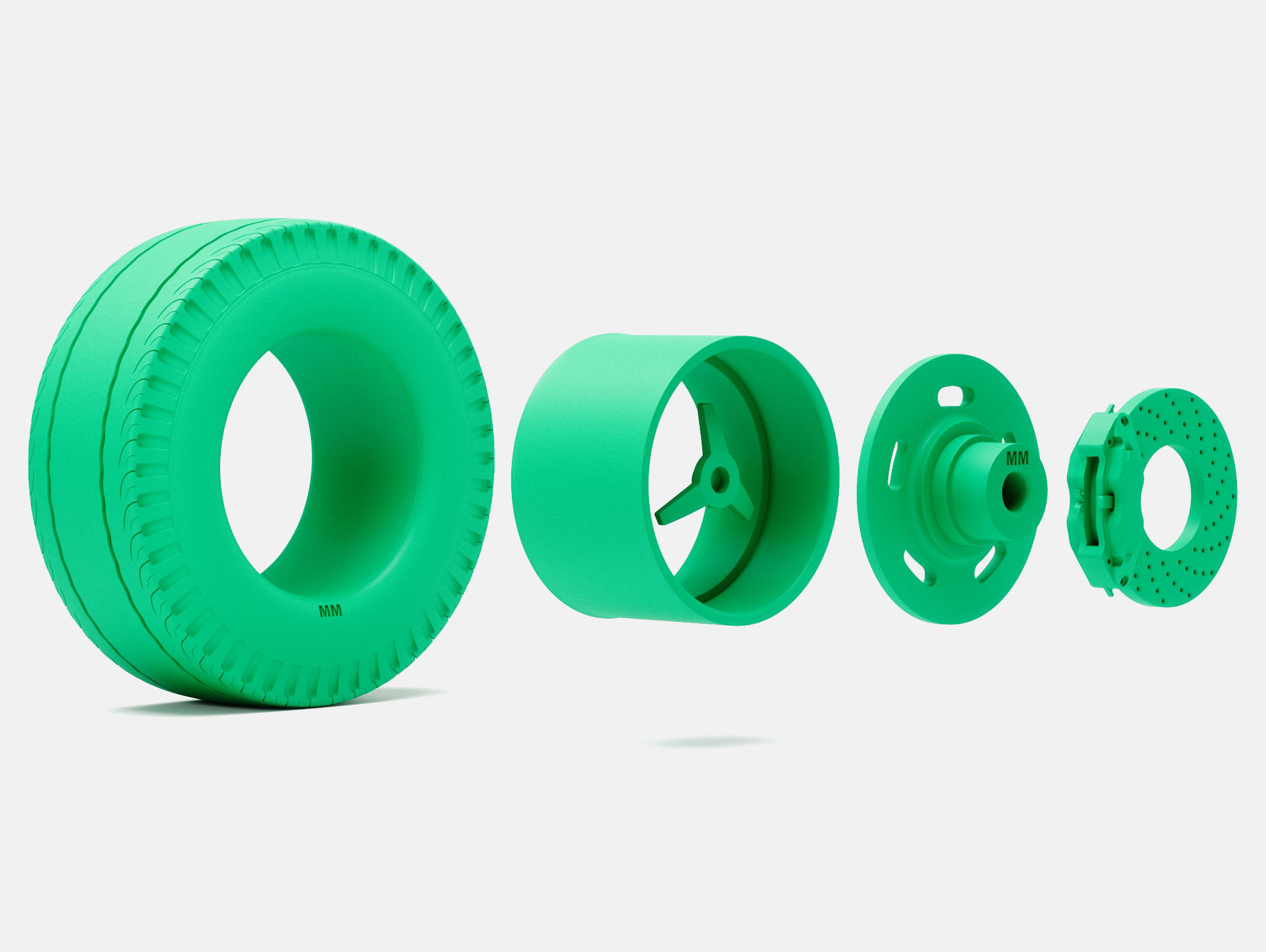 15x10 Kidney Bean Wheel Firestone Dragster Cheater Slick 3D print model_4