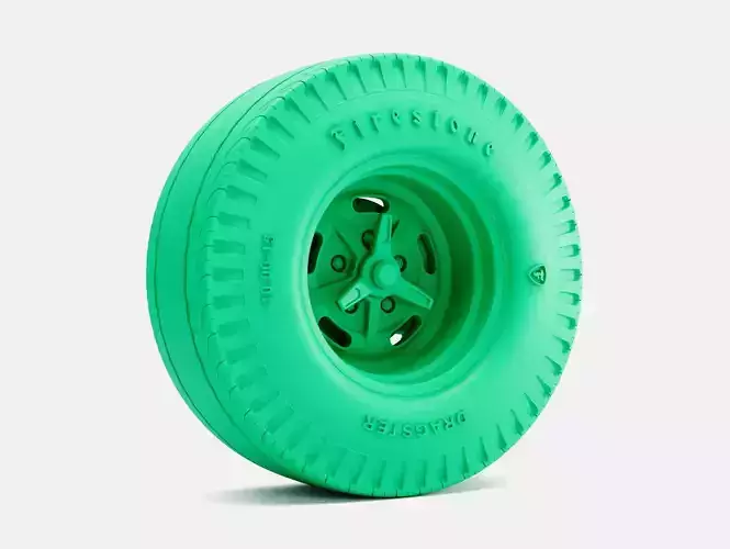 15x10 Kidney Bean Wheel Firestone Dragster Cheater Slick 3D print model