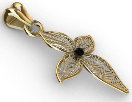 Direct Casting Flower Pendant Texture 3D print model  3D print model_7