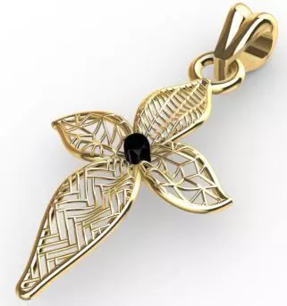 Direct Casting Flower Pendant Texture 3D print model  3D print model_0